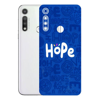 Motorola Phone Skins (All Models) - Hope Doodles Blue - 3D Embossed Finish (L-43) Motorola Moto G Fast
