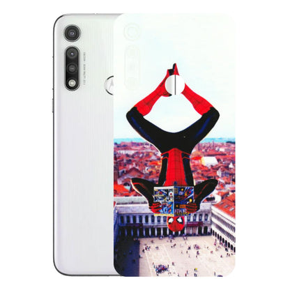 Motorola Phone Skins (All Models) - Spiderman Hanging - 3D Embossed Finish (L-53) Motorola Moto G Fast