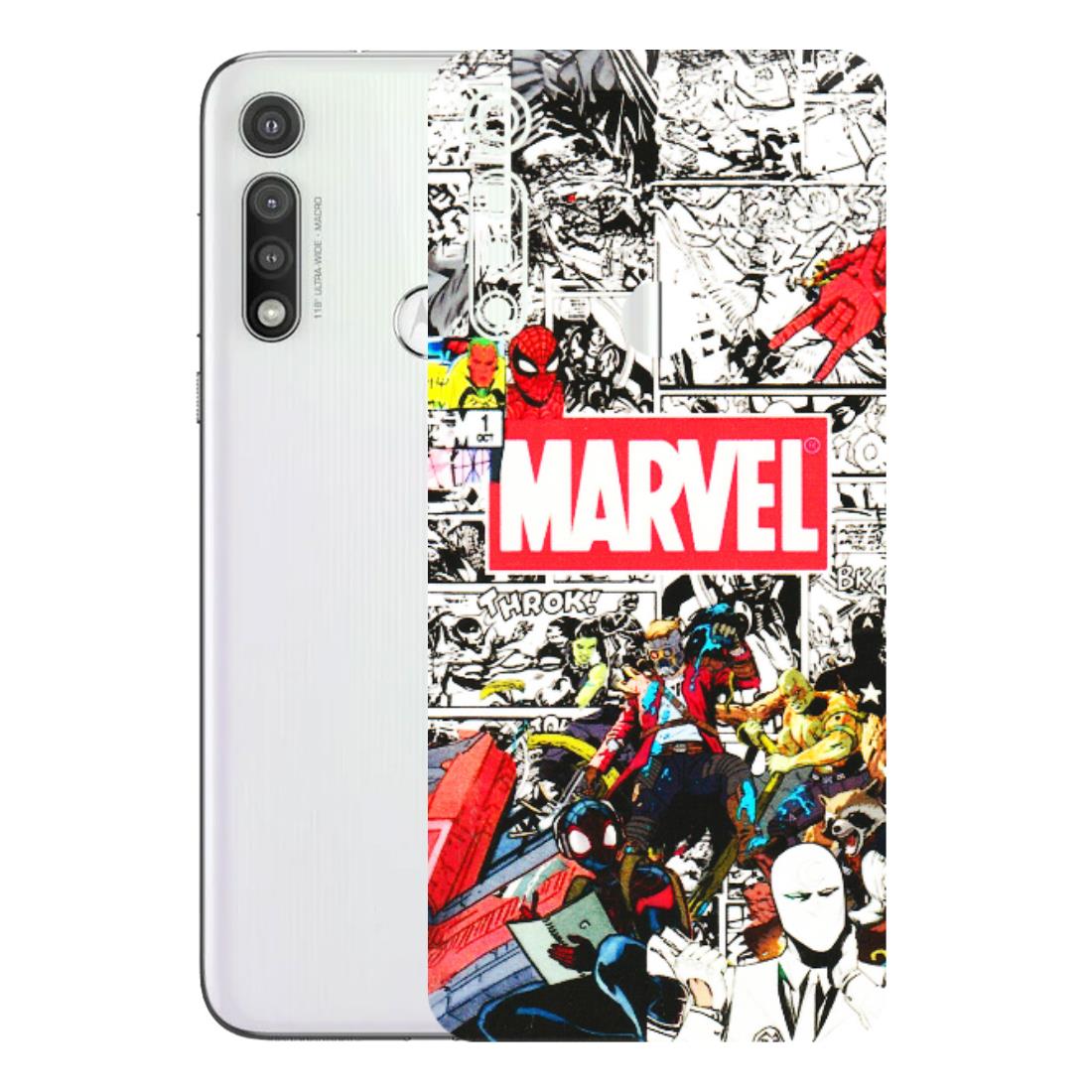 Motorola Phone Skins (All Models) - Marvel Colorful Comic - 3D Embossed Finish (L-64) Motorola Moto G Fast