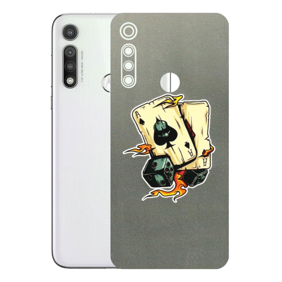 Motorola Phone Skins (All Models) - Grey Cards Of Ace - 3D Embossed Finish (L-77) Motorola Moto G Fast
