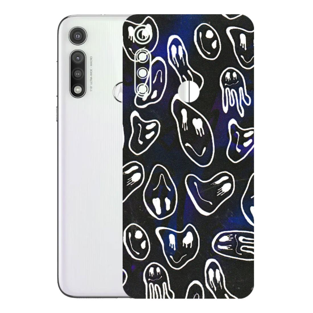 Motorola Phone Skins (All Models) - Distorted Smileys - 3D Embossed Finish (L-92) Motorola Moto G Fast