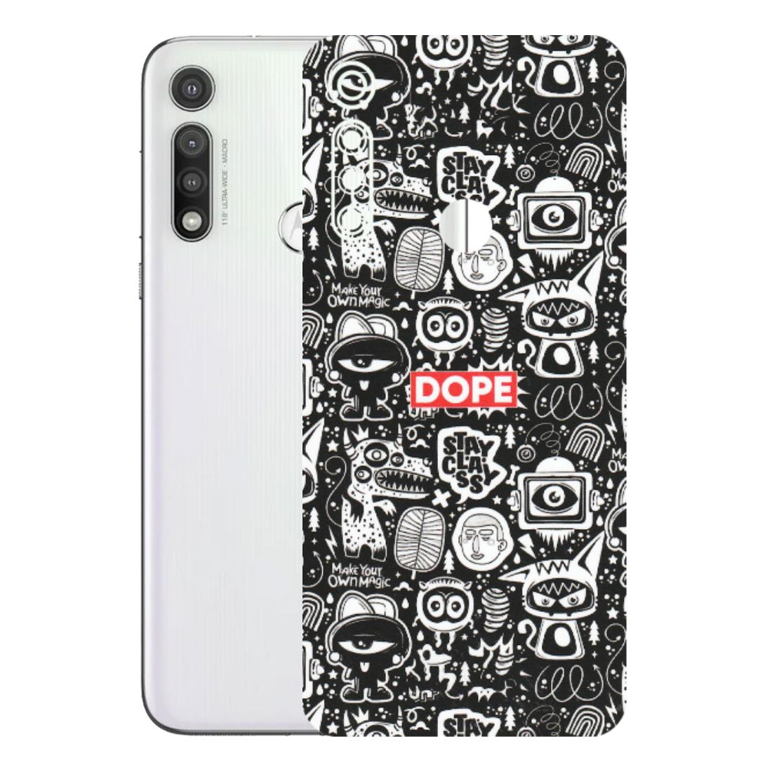 Motorola Phone Skins (All Models) - Dope Stay Classy Black Doodles - Matte Finish (M-126) Motorola Moto G Fast