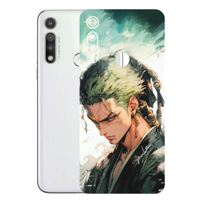 Motorola Phone Skins (All Models) - New Roronoa Zoro One Picece Anime - Matte Finish (M-140) Motorola Moto G Fast