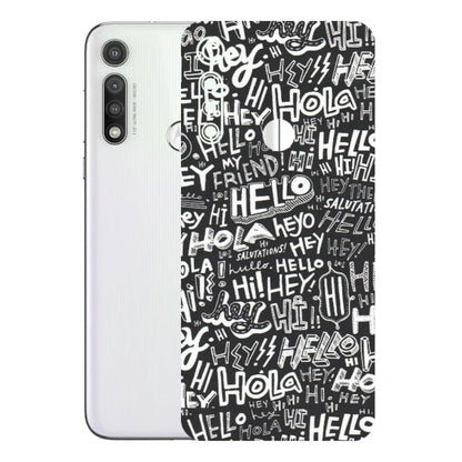 Motorola Phone Skins (All Models) - Hi Hello Doodles - Matte Finish (M-25) Motorola Moto G Fast