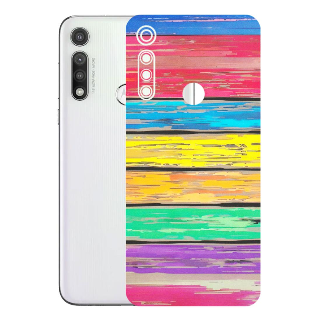 Motorola Phone Skins (All Models) - Multi Colour Wooden Wall - Matte Finish (M-96) Motorola Moto G Fast