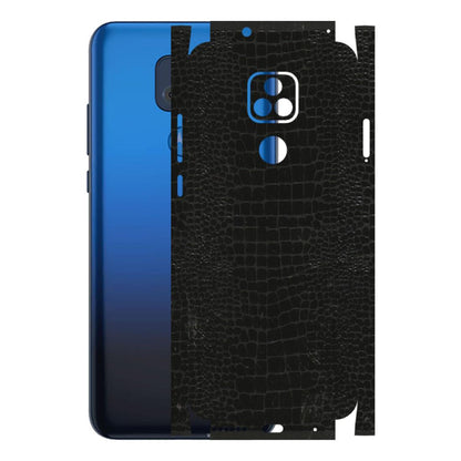 Motorola Phone Skins (All Models) - Snake Leather Black - 3D Embossed Finish (L-107) Motorola Moto G Play