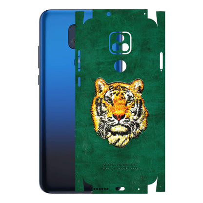 Motorola Phone Skins (All Models) - Leather Feel Tiger - 3D Embossed Finish (L-111) Motorola Moto G Play