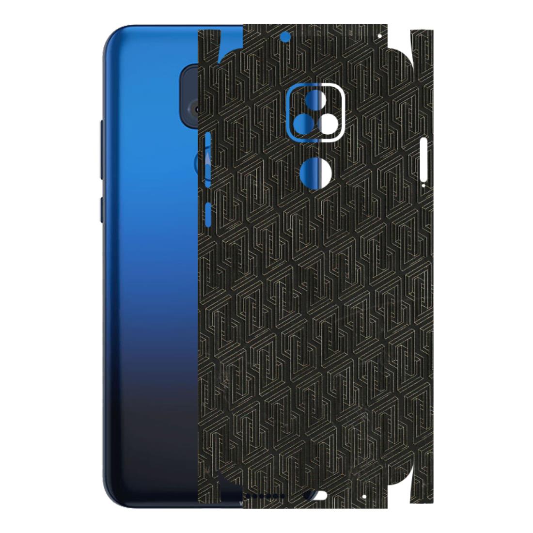 Motorola Phone Skins (All Models) - Black Abstract Pattern - 3D Embossed Finish (L-117) Motorola Moto G Play