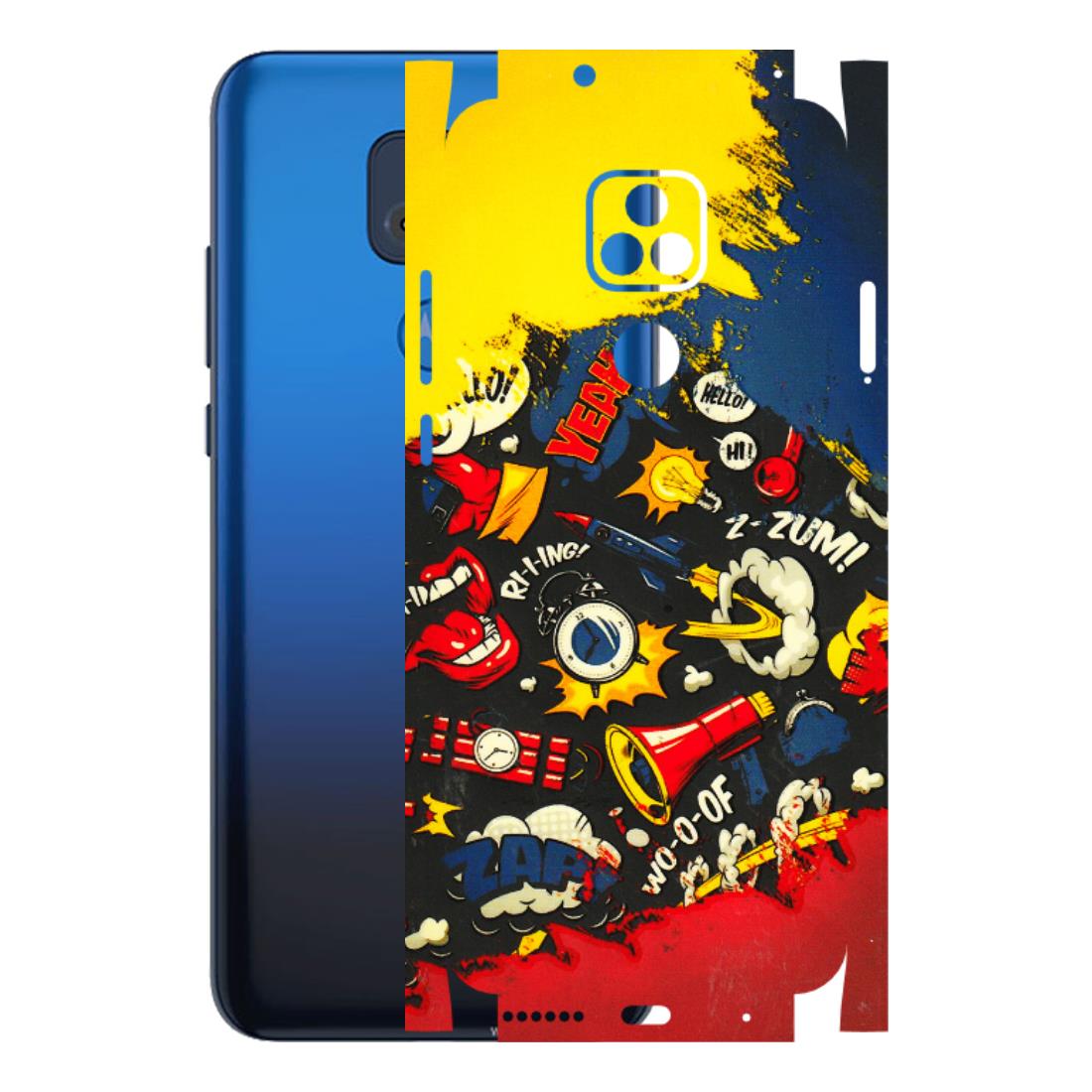Motorola Phone Skins (All Models) - Pacific Doodle Art - 3D Embossed Finish (L-120) Motorola Moto G Play