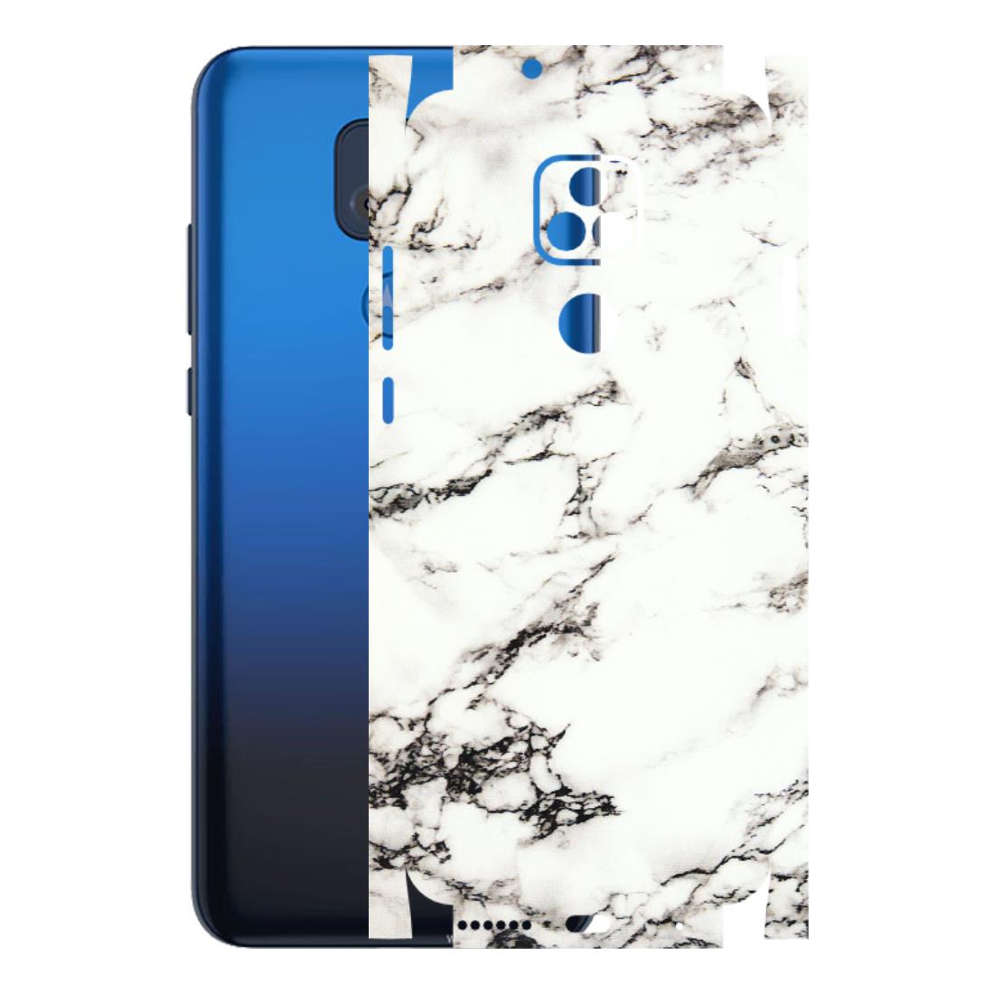 Motorola Phone Skins (All Models) - Black and White Marble Texture - 3D Embossed Finish (L-124) Motorola Moto G Play