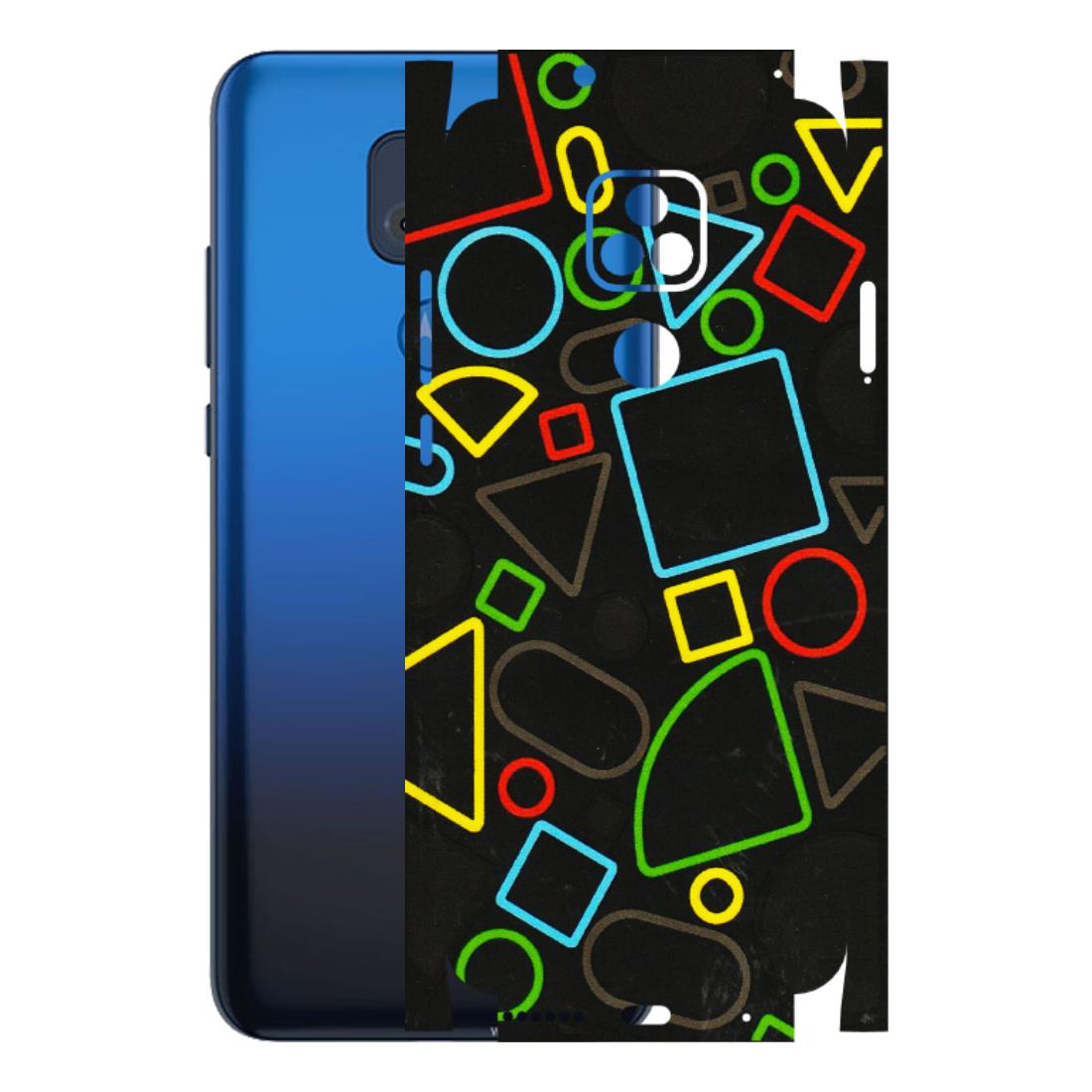 Motorola Phone Skins (All Models) - Black Shapes - 3D Embossed Finish (L-131) Motorola Moto G Play