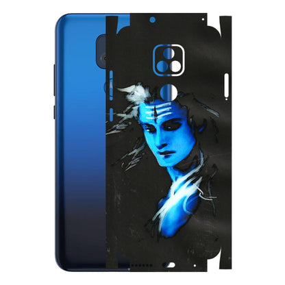 Motorola Phone Skins (All Models) - Har Har Mahadev Blue/Black - 3D Embossed Finish (L-185) Motorola Moto G Play