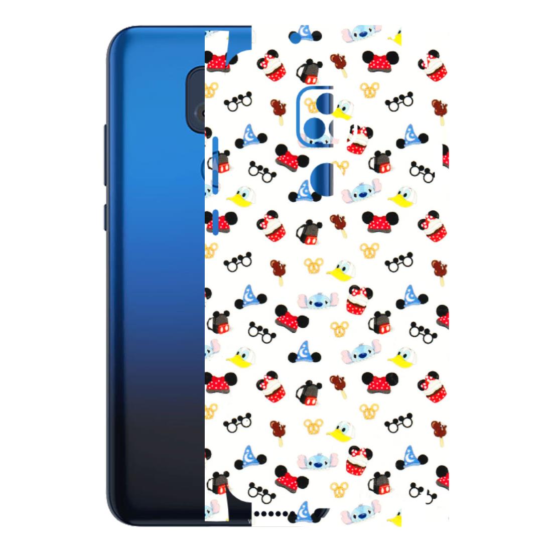 Motorola Phone Skins (All Models) - Minnie Mouse & Donald Doodles s - 3D Embossed Finish (L-194) Motorola Moto G Play