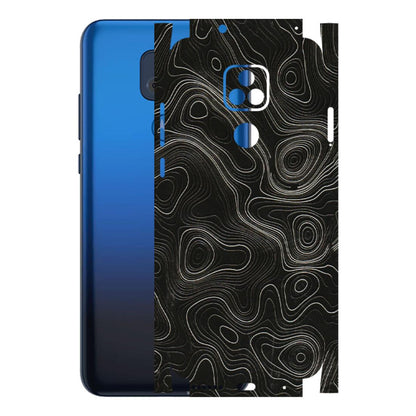 Motorola Phone Skins (All Models) - Black Swirl - 3D Embossed Finish (L-196) Motorola Moto G Play