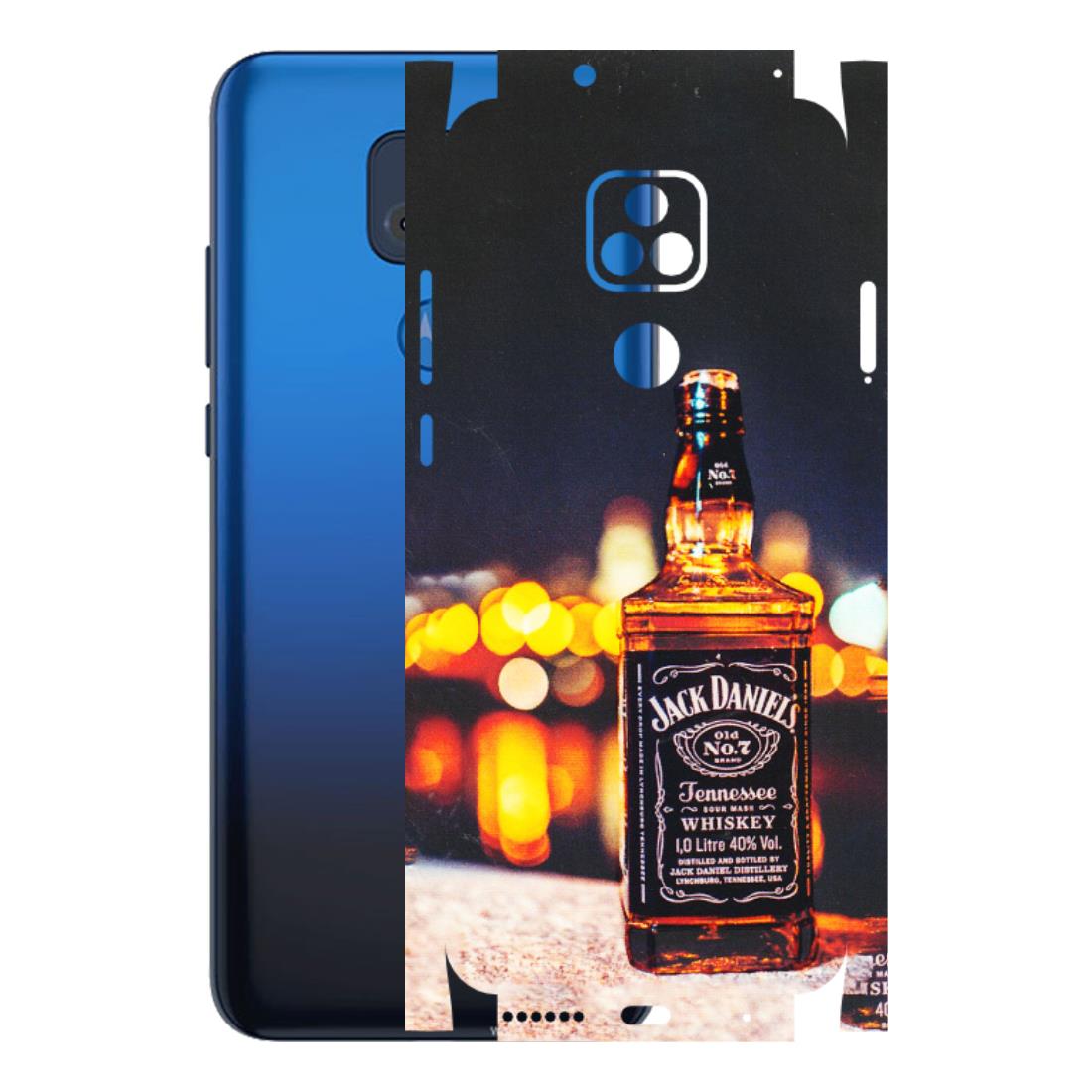 Motorola Phone Skins (All Models) - JD Whiskey Bottle - 3D Embossed Finish (L-20) Motorola Moto G Play