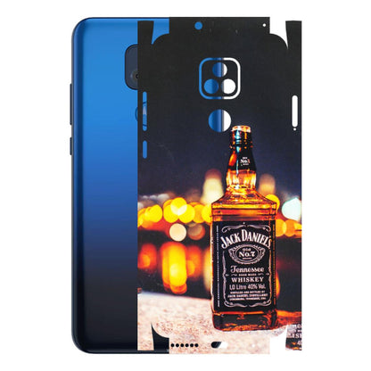 Motorola Phone Skins (All Models) - JD Whiskey Bottle - 3D Embossed Finish (L-20) Motorola Moto G Play
