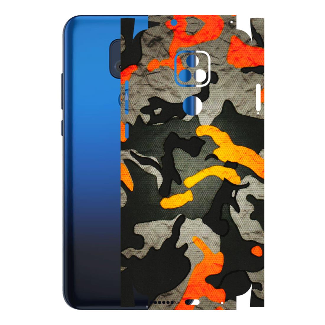 Motorola Phone Skins (All Models) - Orange Camouflage - 3D Embossed Finish (L-204) Motorola Moto G Play