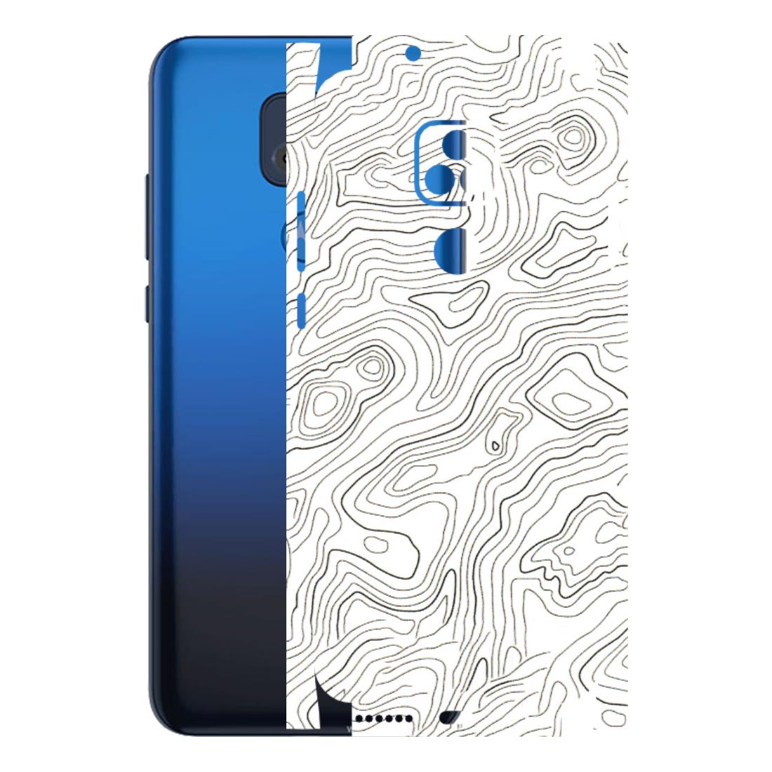 Motorola Phone Skins (All Models) - White Black Swirls - 3D Embossed Finish (L-219) Motorola Moto G Play