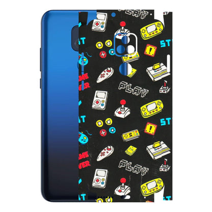 Motorola Phone Skins (All Models) - Gaming Doodles - 3D Embossed Finish (L-224) Motorola Moto G Play