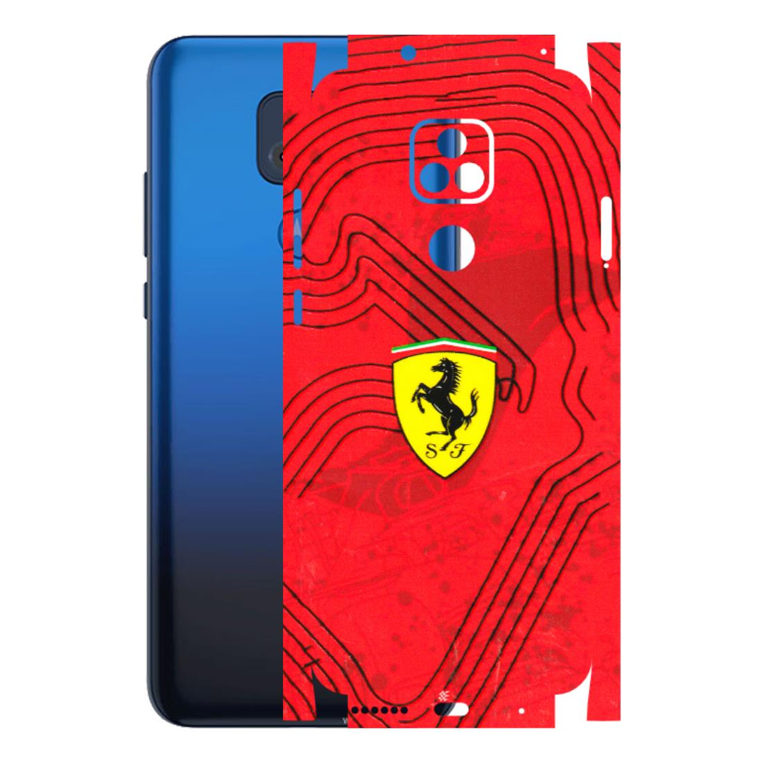 Motorola Phone Skins (All Models) - Red Ferrari Logo Stylish - 3D Embossed Finish (L-238) Motorola Moto G Play