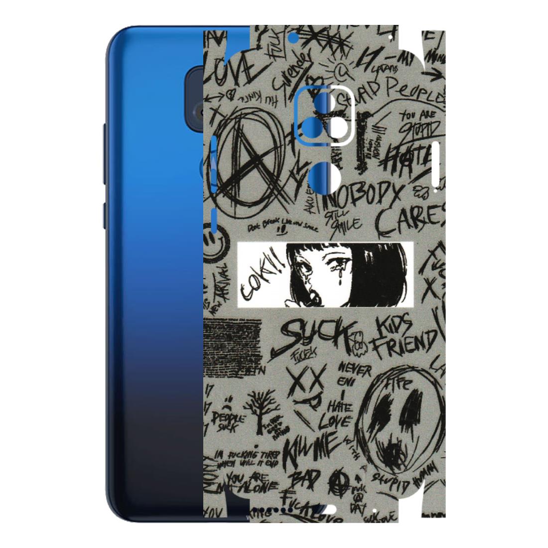 Motorola Phone Skins (All Models) - Never Have Love Anime - 3D Embossed Finish (L-260) Motorola Moto G Play