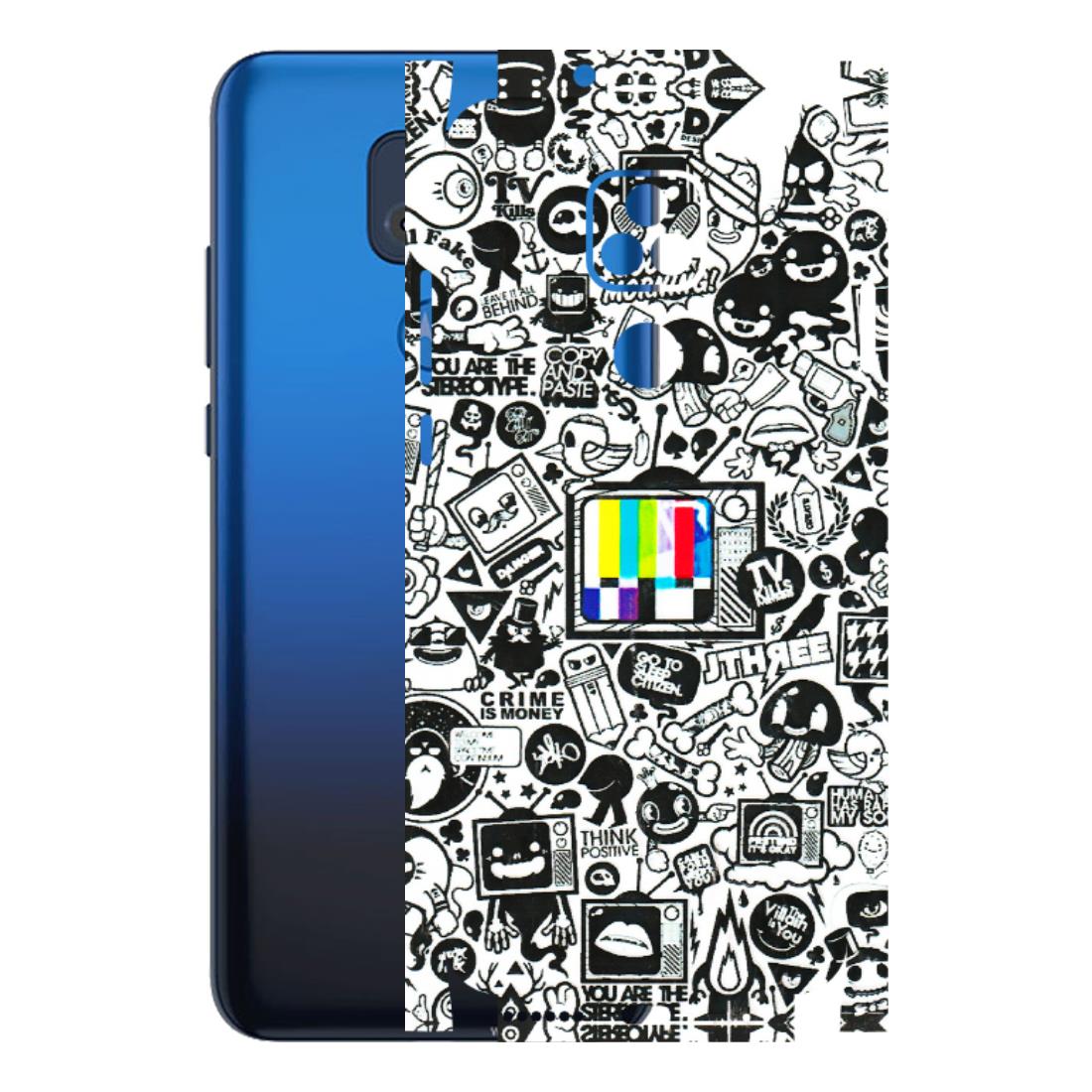 Motorola Phone Skins (All Models) - Doodles Positive Art - 3D Embossed Finish (L-263) Motorola Moto G Play