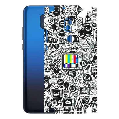 Motorola Phone Skins (All Models) - Doodles Positive Art - 3D Embossed Finish (L-263) Motorola Moto G Play