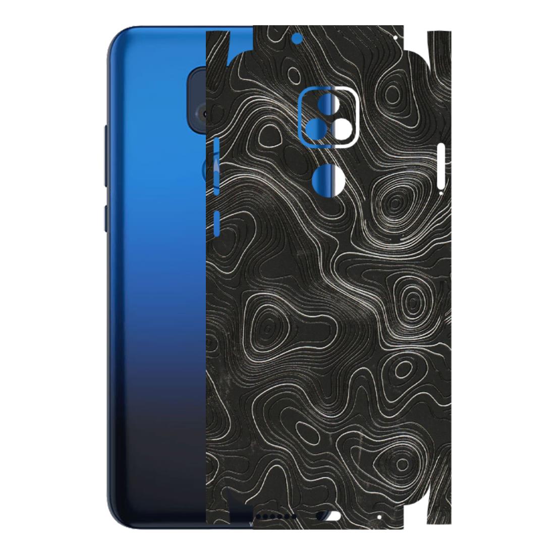 Motorola Phone Skins (All Models) - Abstract White Line Map - 3D Embossed Finish (L-269) Motorola Moto G Play