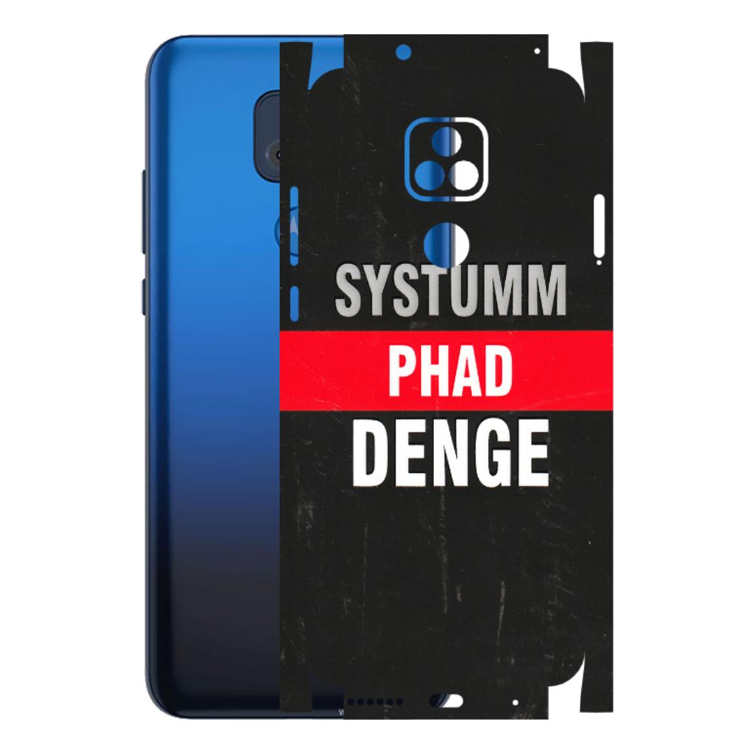 Motorola Phone Skins (All Models) - Systumm Phad Denge - 3D Embossed Finish (L-278) Motorola Moto G Play