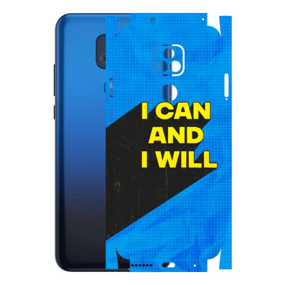 Motorola Phone Skins (All Models) - I Can And I Will - 3D Embossed Finish (L-281) Motorola Moto G Play