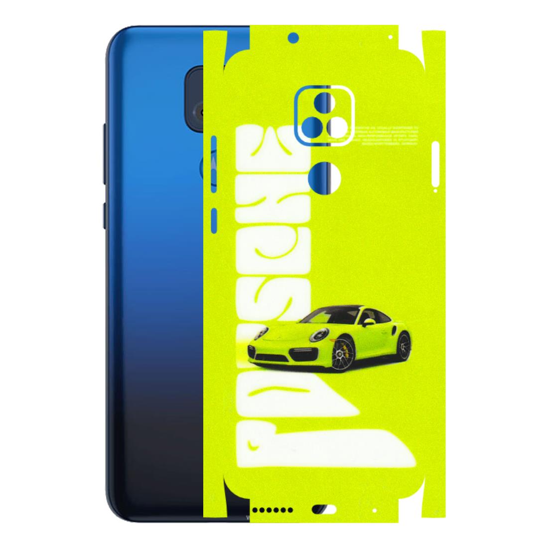 Motorola Phone Skins (All Models) - Lime Green Porche - 3D Embossed Finish (L-30) Motorola Moto G Play