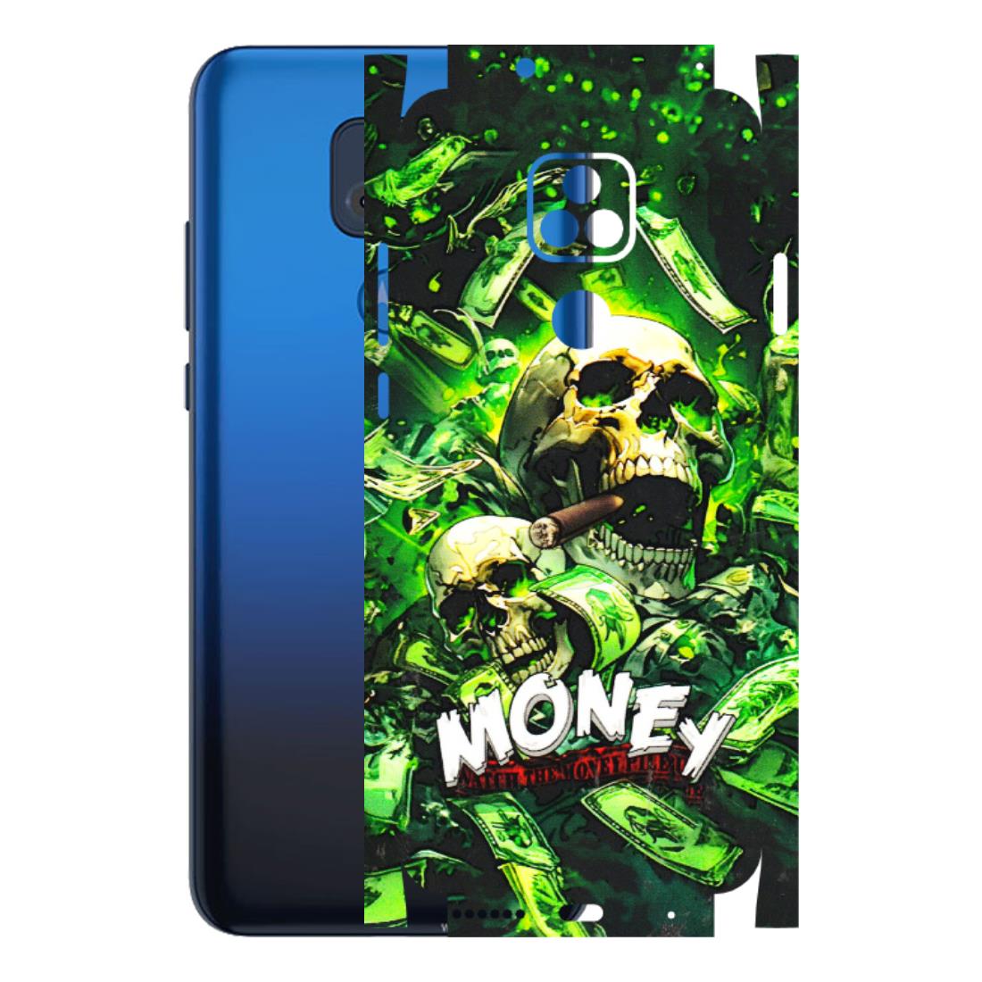 Motorola Phone Skins (All Models) - Skull Money - 3D Embossed Finish (L-303) Motorola Moto G Play