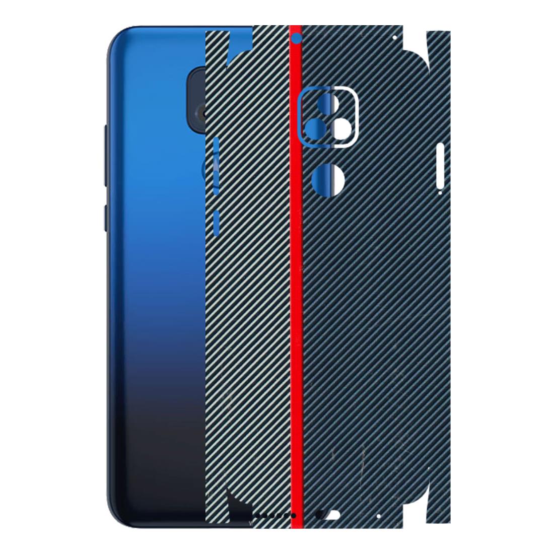 Motorola Phone Skins (All Models) - Blue Sober Lines - 3D Embossed Finish (L-305) Motorola Moto G Play