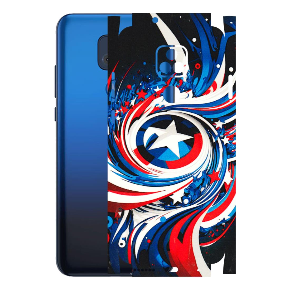 Motorola Phone Skins (All Models) - Captain America Logo - 3D Embossed Finish (L-307) Motorola Moto G Play