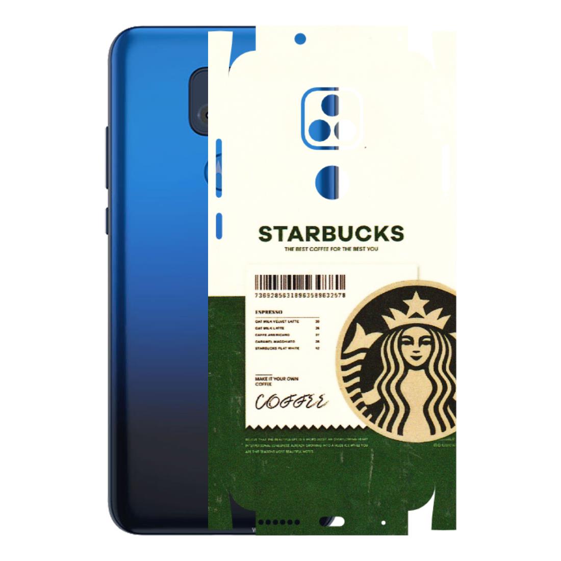 Motorola Phone Skins (All Models) - Starbucks Barcode - 3D Embossed Finish (L-308) Motorola Moto G Play