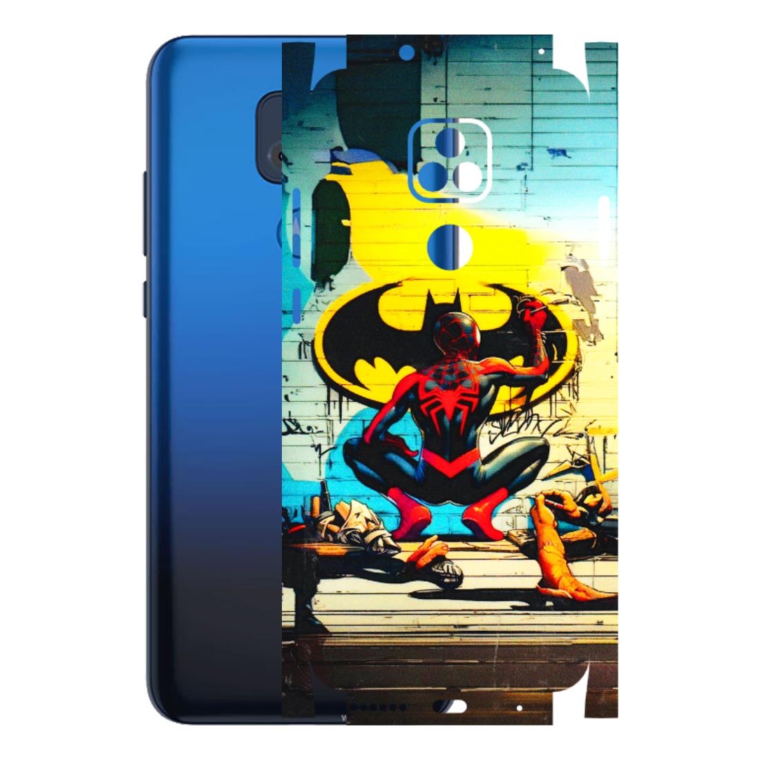 Motorola Phone Skins (All Models) - New Spiderman Bat Logo - 3D Embossed Finish (L-309) Motorola Moto G Play