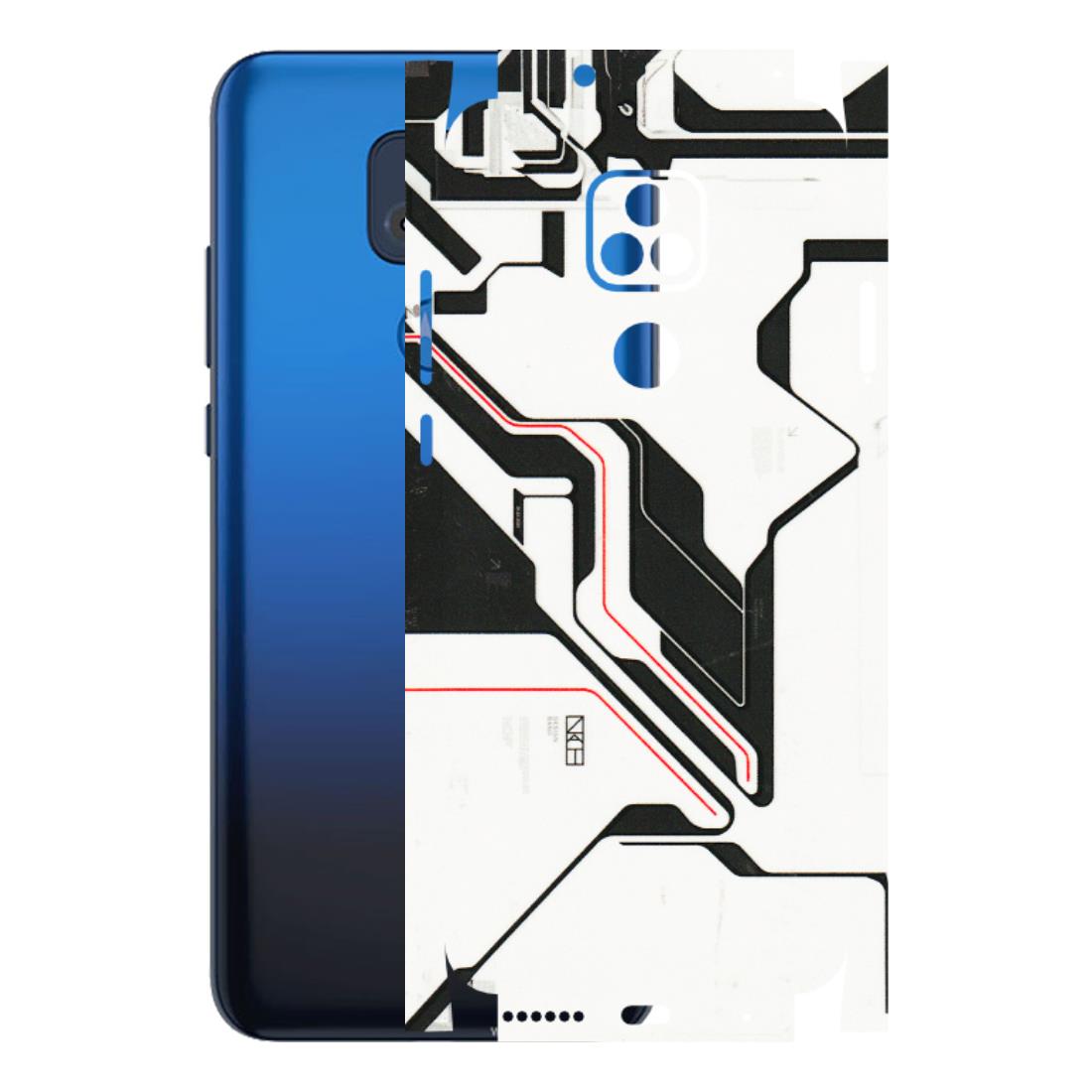 Motorola Phone Skins (All Models) - White Techy Logo - 3D Embossed Finish (L-312) Motorola Moto G Play