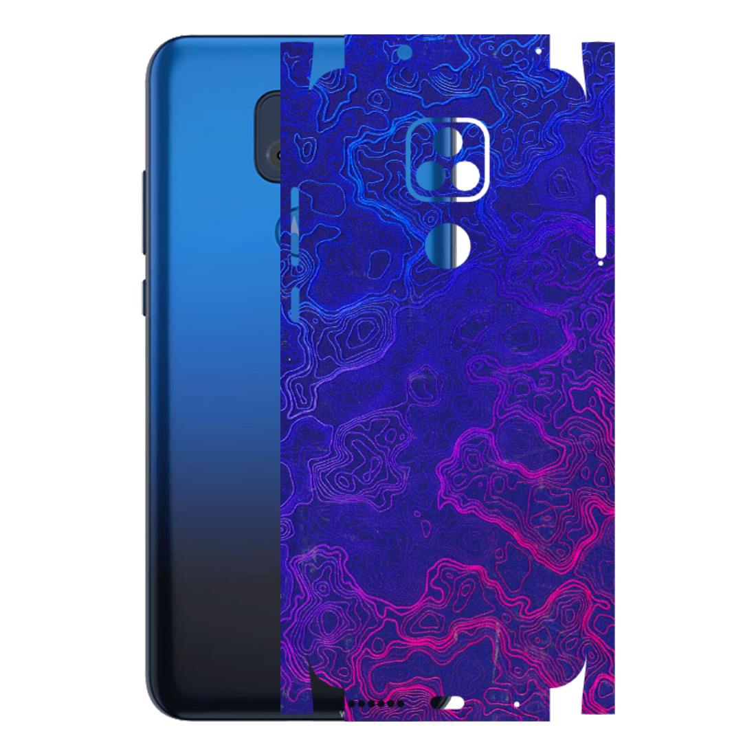 Motorola Phone Skins (All Models) - Purple Ripples Swirl - 3D Embossed Finish (L-314) Motorola Moto G Play