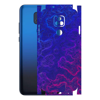 Motorola Phone Skins (All Models) - Purple Ripples Swirl - 3D Embossed Finish (L-314) Motorola Moto G Play