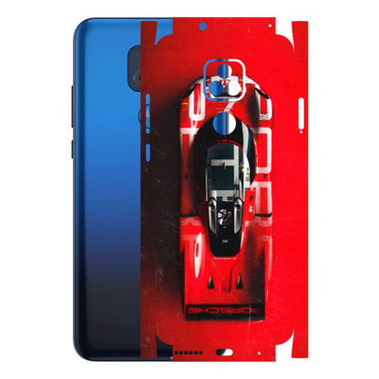 Motorola Phone Skins (All Models) - Red Porsche Car Logo - 3D Embossed Finish (L-315) Motorola Moto G Play