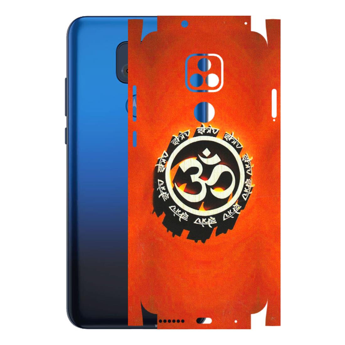 Motorola Phone Skins (All Models) - Aum Shiv Orange - 3D Embossed Finish (L-32) Motorola Moto G Play