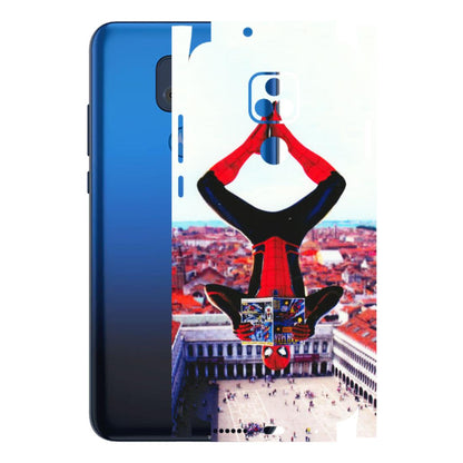 Motorola Phone Skins (All Models) - Spiderman Hanging - 3D Embossed Finish (L-53) Motorola Moto G Play