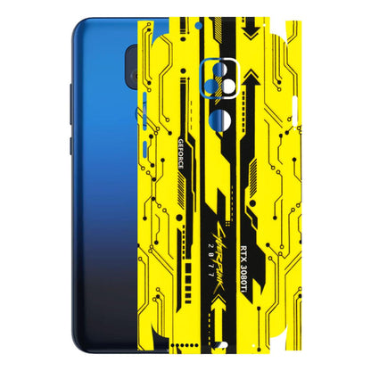 Motorola Phone Skins (All Models) - Yellow Cyberpunk - 3D Embossed Finish (L-93) Motorola Moto G Play