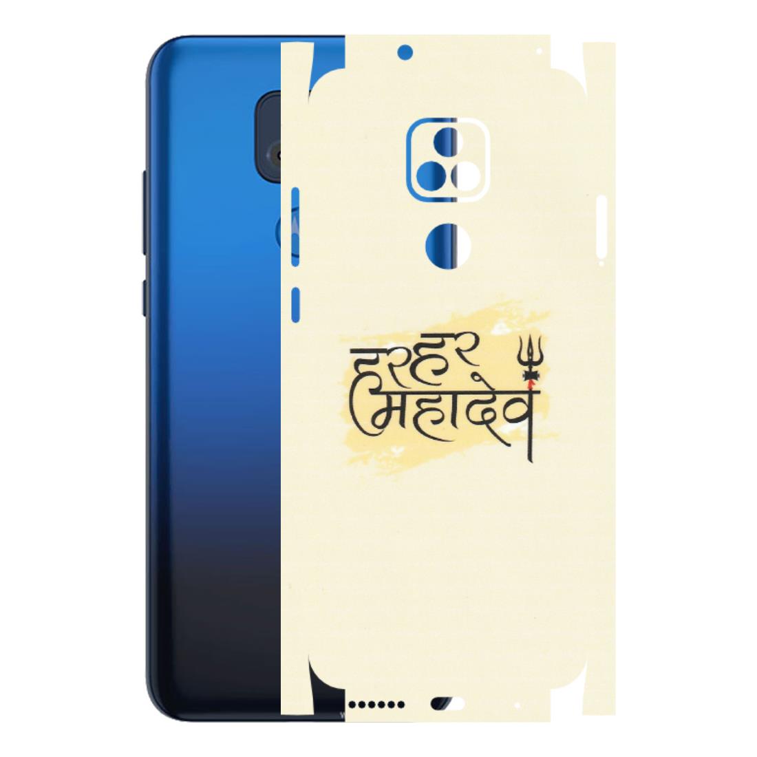 Motorola Phone Skins (All Models) - Har Har Mahadev - Matte Finish (M-10) Motorola Moto G Play