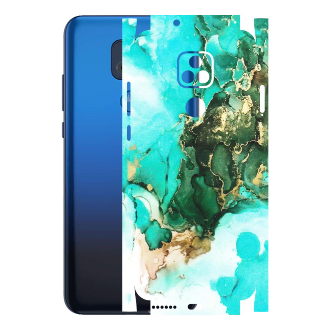 Motorola Phone Skins (All Models) - The Blue Gold Marble - Matte Finish (M-124) Motorola Moto G Play