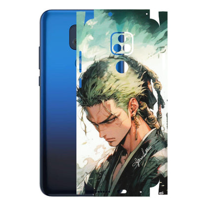 Motorola Phone Skins (All Models) - New Roronoa Zoro One Picece Anime - Matte Finish (M-140) Motorola Moto G Play