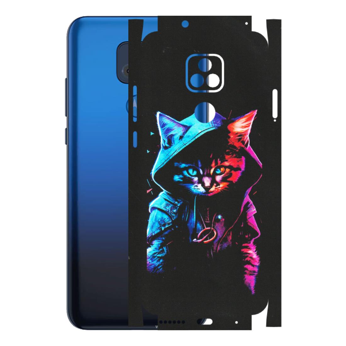 Motorola Phone Skins (All Models) - Cyberpunk Cat - Matte Finish (M-45) Motorola Moto G Play