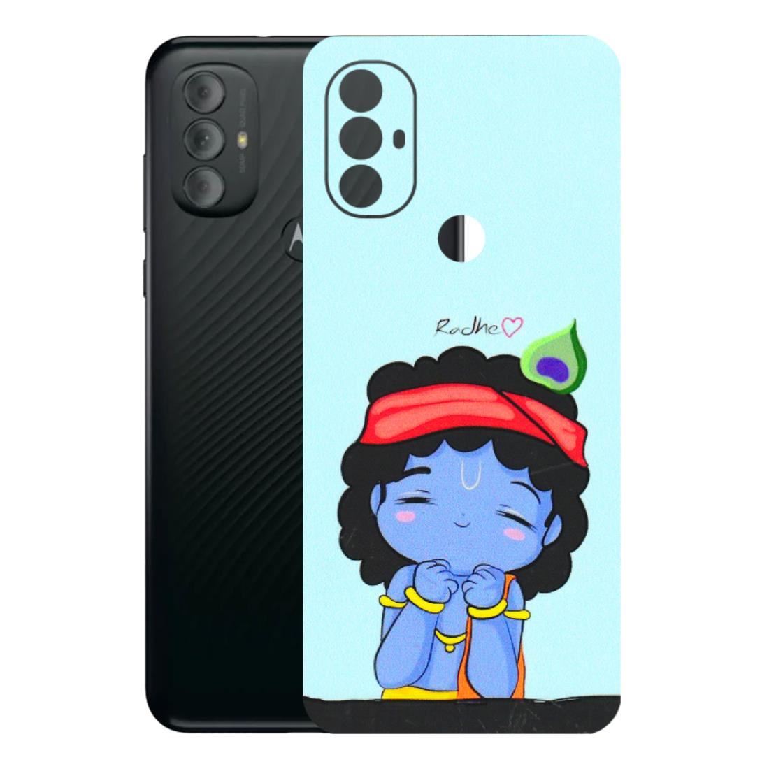 Motorola Phone Skins (All Models) - Radhe Radhe Cute Toon - 3D Embossed Finish (L-05) Motorola Moto G Power