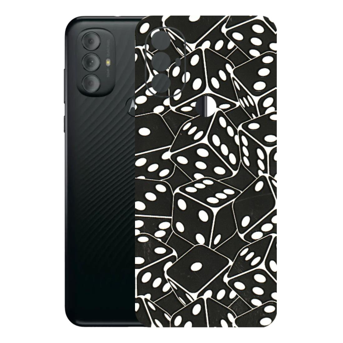 Motorola Phone Skins (All Models) - Big Black Dices - 3D Embossed Finish (L-106) Motorola Moto G Power