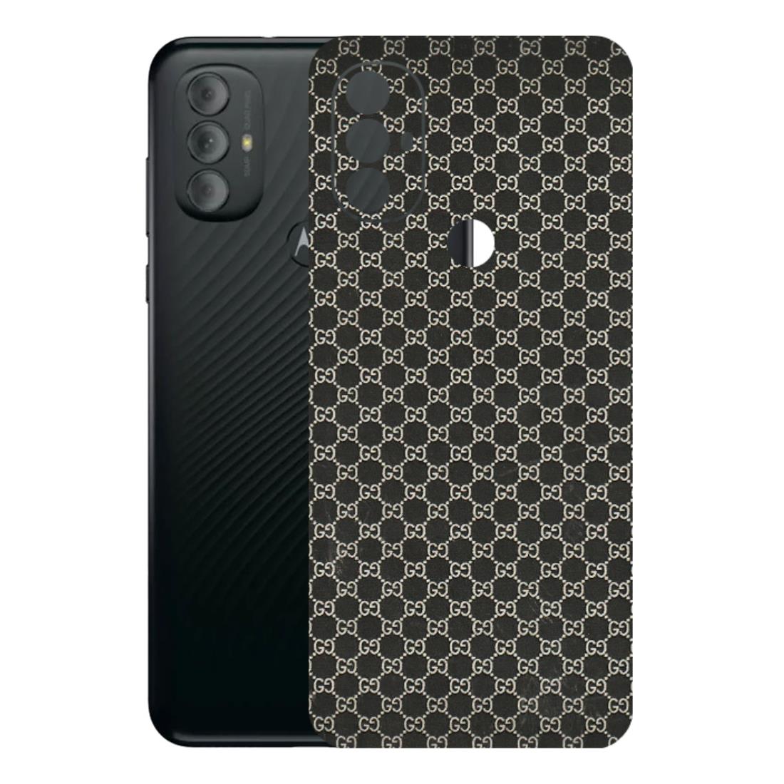 Motorola Phone Skins (All Models) - Black G Print - 3D Embossed Finish (L-109) Motorola Moto G Power